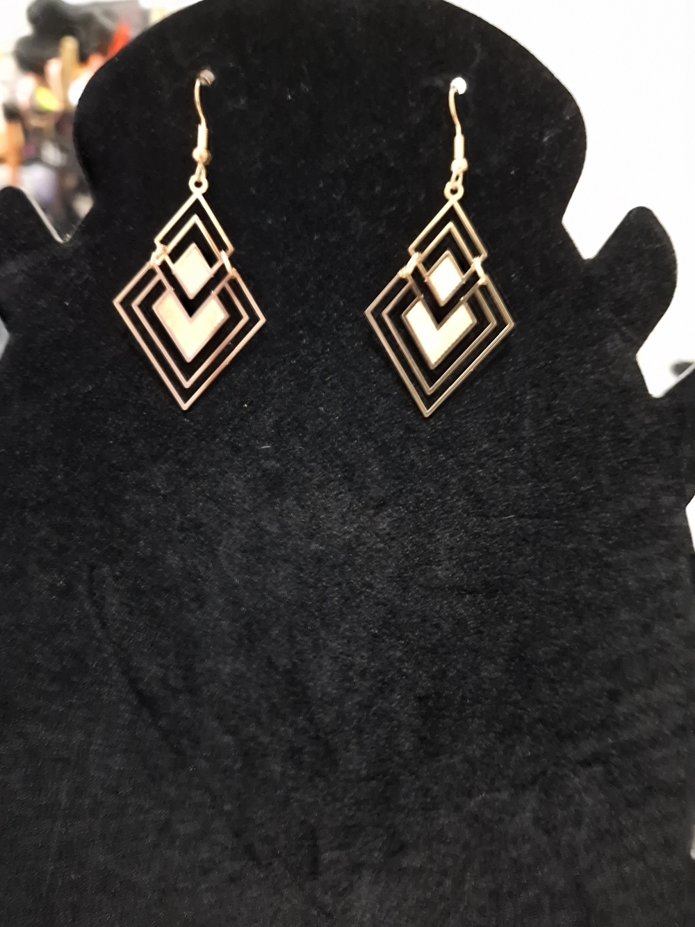 Gold Geometric Drop Earrings - Women Jewelry